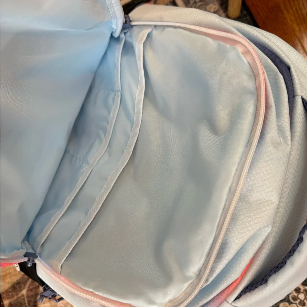 Champion Light Blue Backpack with Navy and Coral Trim - Picture 14 of 16